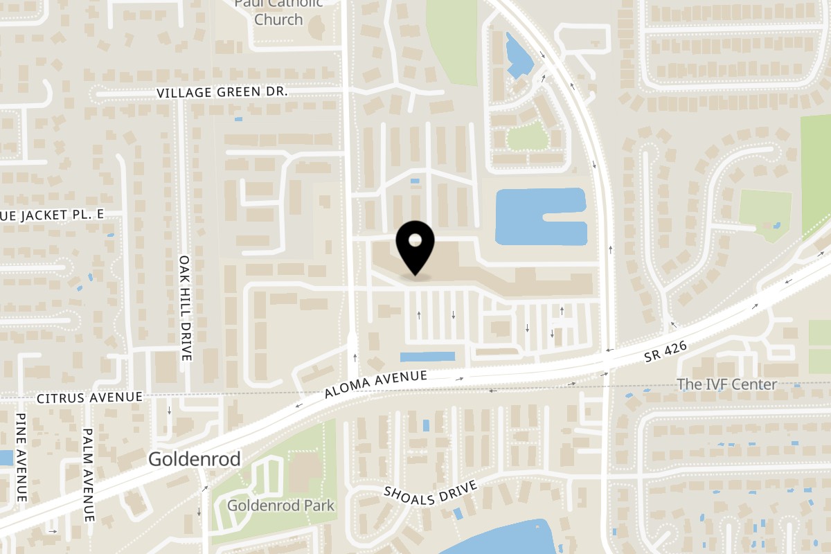 Map showing the location of KitchenAF on 4270 Aloma Ave #170 in Winter Park
